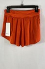 Lululemon Women s Fast And Free Hr Short 2  Airflow Orange High Rise Size 4 Nwt