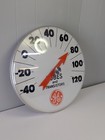 Ge Tubes Electronics Advertising Thermometer Ohio Jumbo Dial 18  Plastic Face