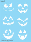 Stencil 3  Easy Jack Faces Diy Halloween Scary Pumpkin Crafts Harvest Fall Signs