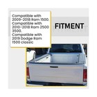 Tailgate Spoiler Molding Cap Compatible With 2009-2019 Ram 1500 2500 3500 Cla   