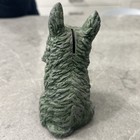 Scottie Dog Coin Bank Green Metal Scottish Terrier Approx 5    Tall No Key