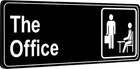 The Office Sign  9    3 Inch Main Official Self Adhesive A  Black    1 Pack    