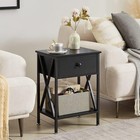 Stands For Bedroom Rustic Nightstand Bedside End Tables With Drawer Storage