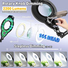 2200 Lumens Magnifying Floor Lamp  2-in-1 Lighted Desk Magnifier