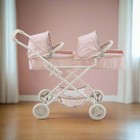 Olivia s Little World Polka Dot Princess Baby Doll Twin Bassinet Stroller  Pink