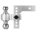 2   Receiver 6   Drop Rise Adjustable Trailer Tow Hitch Dual Ball W lock 20000lb