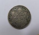 Morocco Large Silver 5 Dirhems     Rial  ah 1336  1918 Large Star Nice V  Scarce