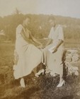 Vintage 1930 s Snapshot Photo African American Young Ladies Dressed Up Outdoors