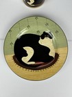 Vtg Warren Kimble Fat Cat Coffee Mug   8  Plate Sakura Cat Collection