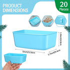 20 Pcs Cage Feeder Cups 16 Oz Chicken Poultry Waterer  Blue