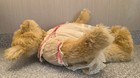 Vintage Mohair Teddy Bear Large 20  Lace Dress Jointed Articulating Glass Eyes