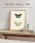 Vintage Butterfly Duo Wooden Framed Wall Art  Rustic Botanical Canvas 11x14in