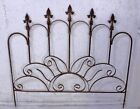 Wrought Iron Sunburst Garden Border Fence Trellis - Metal Fleur De Lis Finials