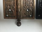  Antique Ornate Victorian Ball Tip Door Hinges 4  X 4  For Parts Or Repair 