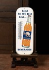 1960   s Sun Crest Soda Pop Thermometer - Nos W  Original Box - Tac Graded 9 75