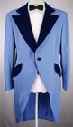 Vintage Rockabilly 60s 50s Blue Velvet Lapels Tuxedo Suit Tails 42r