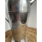 Vintage Art Deco-style Silver Plate Cocktail Shaker Pitcher  Monogrammed  m 