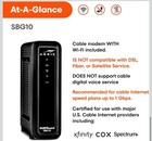 Arris  sbg10  Cable Modem Router Combo Docsis 3 0 Gb   Ac1600 Wifi Refurbished