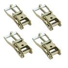2  Ratchet Tie Down With J-hook Tie Down For Auto Car Hauler Flatbed Strap Tow