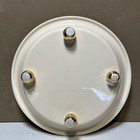 Decorative Ceramic Centerpiece Bowl Blue Goldornate Design Footed Home Decor