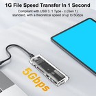 M 2 Ngff Sata Ssd Enclosure Usb 3 1 Type-c Transparent External Hard Drive Case