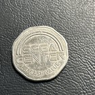 Sega Center Silver Color Game Video Arcade Token F48