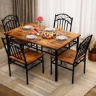 Dining Table 5pcs Set For 4 Kitchen Table And Chairs Room Space Saving For Home