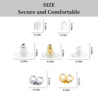 7 Styles 500pcs Earring Backs For Studs  Clear Plastic Hypoallergenic Metal Rubb