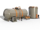Ho Scale Industrial Tanks-unpainted Model Kit 1 87 Scale Kit