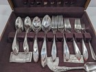 Wm Rogers Mfg Co Silver Plate Lufberry 1915 Pattern W  Box 51 Pc  Silverware Set