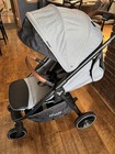 Tinyiota Gray Travel Stroller  Single Seat  Forward Facing  Basket  Black Frame