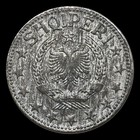          1957 Albania 1 2 Leku Coin  Zinc  Coat Of Arms  Stars  Ring  Shqip  ri
