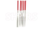 Shars 7 X 3  Diamond Needle File 5 Pcs Set Kit Hard Chrome Bond New  