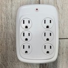 Woods 1875w 125v 15a 810 Joules 6-outlet Surge Protector   Philips G8l1p Single