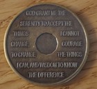 Alcoholics Anonymous Aa Blank Year Bronze Medallion Sobriety Chip Recovery Coin