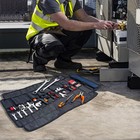 Tool Roll Organizer Heavy Duty Wrench Storage Bag W  25 Pocket Professional Use