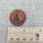 Set 6 Vintage Wood Sailboat Ship Buttons Nautical Carved 2 Hole Sewing Craft Lot