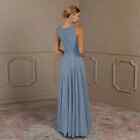 Square Neck Chiffon Mother Of Bride Dress Appliques Zipper Back Party Gowns New