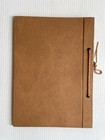 Vintage Midcentury Light Brown  Tan Scrapbook Album Unused 13 Pages 8 X 11 5   