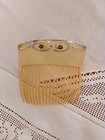 Art Nouveau  Horn  Silver  And Amethyst Hair Comb  Vintage antique