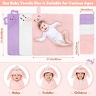 9 Pcs Baby Bath Towels For Infants Toddlers  3 Pcs Animal Hooded Baby Towels    