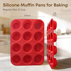 Silicone Muffin Pans For Baking Nonstick 2 Pcs  12 Cup Regular Cupcake Pan  Food