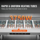 5-pan Steam Table Electric Commercial Food Warmer 5x20 6qt Acrylic Sneeze Guard