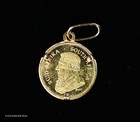 Mini 24k  999 Gold South African Kruggerand Coin Charm Pendant W bail 1980