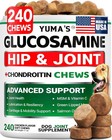 Glucosamine For Dogs - 240 Chews - Hip And Joint Supplement For Dogs Made In Usa