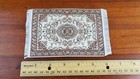 Dollhouse Miniature Rug Small Beige 6 1 4  X 3 3 4  With Fringe 1 12 Scale
