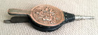 Lombard 17  Long  Faux Black Leather patterned Copper  Working Fireplace Bellows