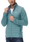 Hiking Hybrid Jacket For Men Full Zip Thermal Insulated Warm Coat Travel Fishing