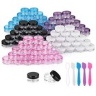  100 Pieces 3g Empty Sample Containers With Lids Cosmetic Jars With 5 Pieces 