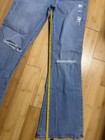 American Eagle Women   s High-rise Flare Size 8 Light Wash Stretch Distressed Hem
